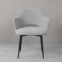Chaise de salle à manger Bliss avec accoudoirs | Gris