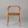 Chaise de salle à manger Bibo | Coussin | Cuir beige