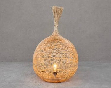 LE LAMPADAIRE WONTON EN ROTIN | NATUREL