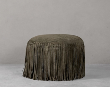POUF VERT POMPON
