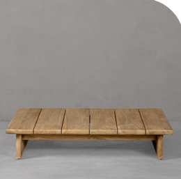 TABLE BASSE À PLATE FORME